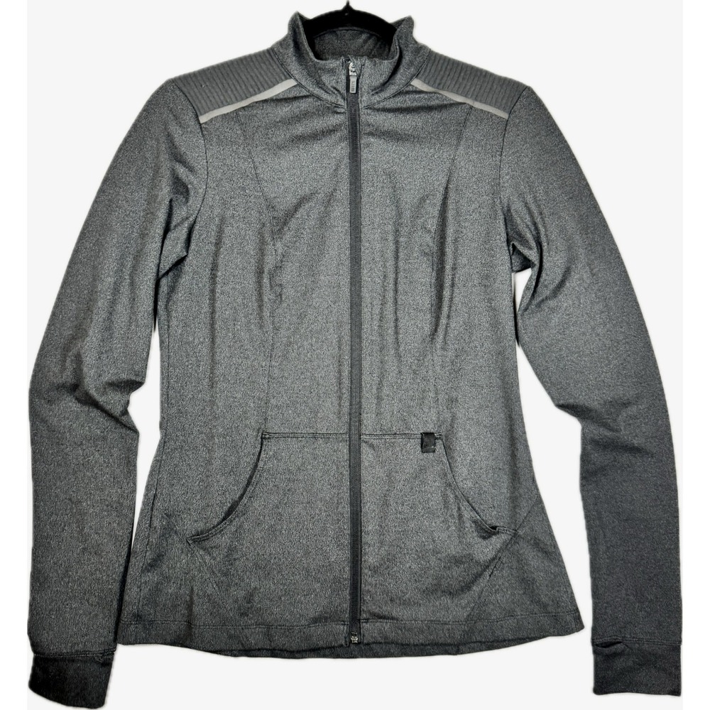 5.11 Tactical Full Zip Jacket Womens Small Gray Ribbed Shoulder Mock Neck